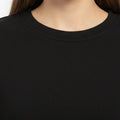 Relaxed Fit Crop T-Shirt for Women - Black - MEME