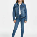 Denim Jacket For Girl - Mid Blue - MEME