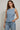 Sleeveless Button-Front Top For Women - Light Blue
