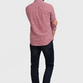 Check Button Down Shirt For Men - Red - MEME