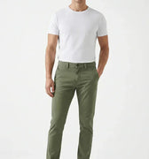 Slim-Fit Chino Trouser For Men - Deep Lichen - MEME