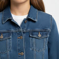 Denim Jacket For Girl - Mid Blue - MEME