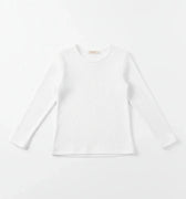 Long Sleeve Top For Girls - White - MEME