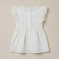 Ruffle Sleeve Top For Baby Girl - White - MEME
