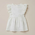 Ruffle Sleeve Top For Baby Girl - White - MEME
