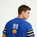 Printed T-Shirt For Men - Blue - MEME