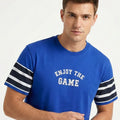Printed T-Shirt For Men - Blue - MEME