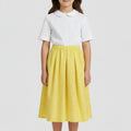 Embroidered Skirt For Girl - Yellow - MEME