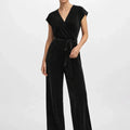 Velvet Jumpsuit For Women - BLACK - MEME