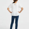 Solid Blouse For Girl - White - MEME
