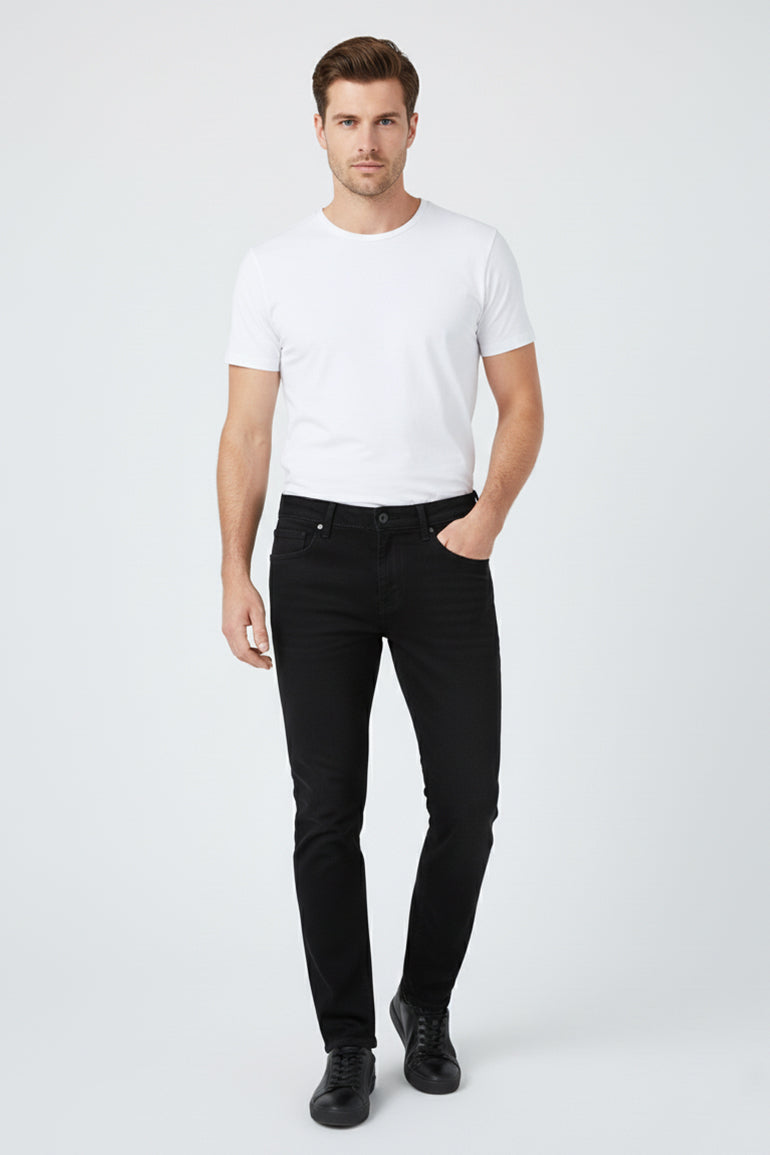 Straight Fit Jeans for Men - Black