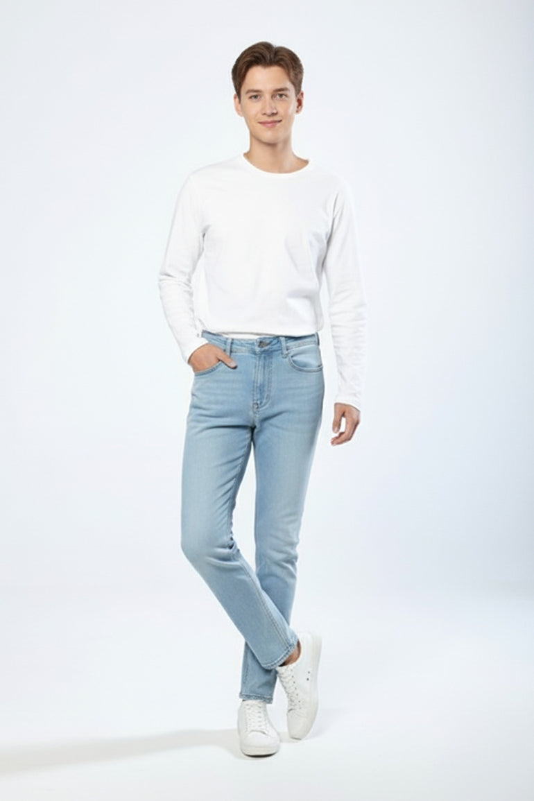 Slim Fit Jeans For Men - Light Blue