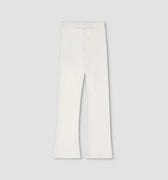Ribbed Flared Pant For Girl - Ecru - MEME