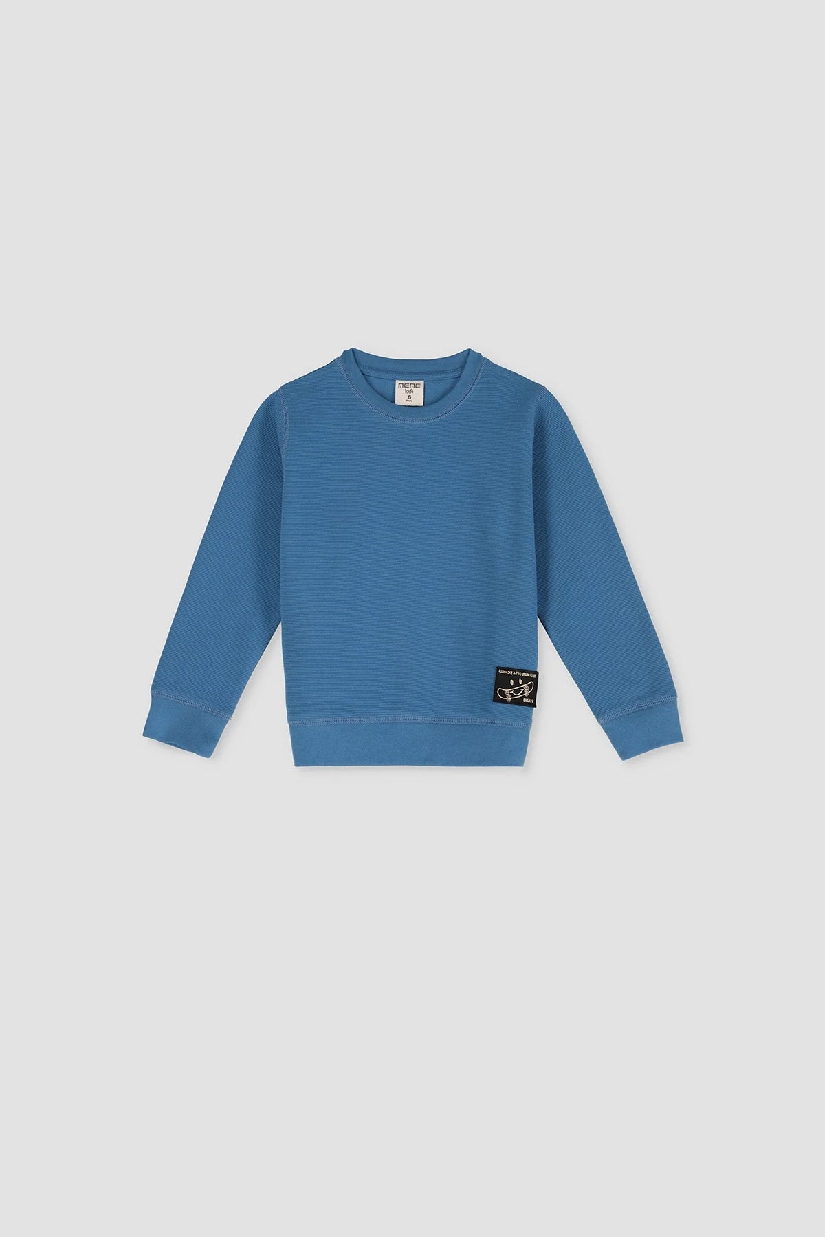 Ribbed Skate Sweatshirt For Boy - Blue