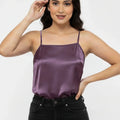 Satin Cami Top For Women - Purple - MEME
