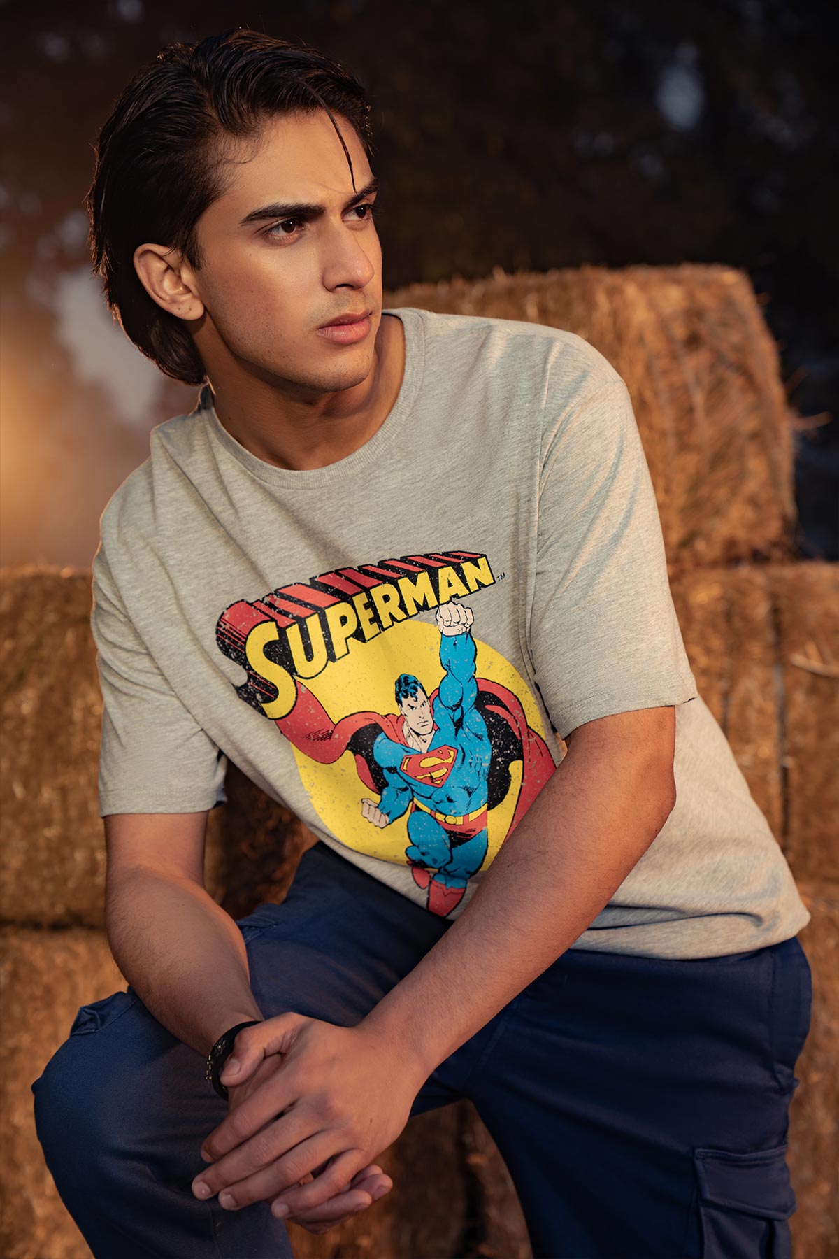 Men Superman Logo T-shirt