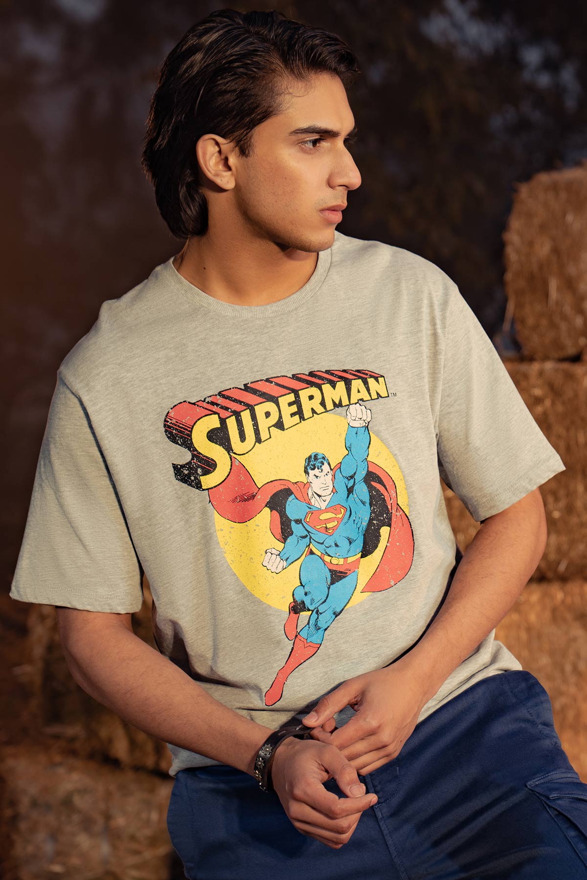 Men Superman Logo T-shirt