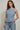 Sleeveless Button-Front Top For Women - Light Blue - MEME