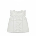 Sleeveless Ruffle Top for Baby Girls - White - MEME