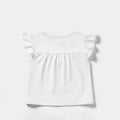 Sleeveless Ruffle Top for Baby Girls - White - MEME