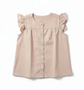 Sleeveless Ruffle Top for Girls - Light pink - MEME