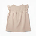 Sleeveless Ruffle Top for Girls - Light pink - MEME