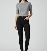 Slim Fit Denim Jeans For Women - Black - MEME