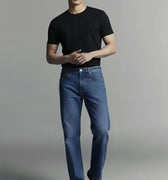 Straight Fit Jeans For Men - Mid Blue - MEME