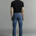 Straight Fit Jeans For Men - Mid Blue - MEME
