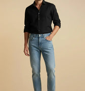Slim Fit Jeans for Men - Light Blue - MEME