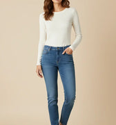 Slim Fit Jeans for Women - Mid Blue - MEME