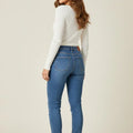 Slim Fit Jeans for Women - Mid Blue - MEME