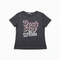 Graphic Print T-Shirt for Women - Charcoal Grey - MEME