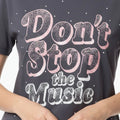 Graphic Print T-Shirt for Women - Charcoal Grey - MEME