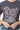 Graphic Print T-Shirt for Women - Charcoal Grey - MEME