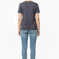 Graphic Print T-Shirt for Women - Charcoal Grey - MEME