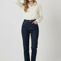 Straight Fit Jeans for Women - Dark Blue - MEME