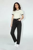 Straight Jeans for Women - Black - MEME