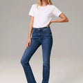 Straight Fit Jeans For Women - Mid Blue - MEME