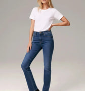 Straight Fit Jeans For Women - Mid Blue - MEME