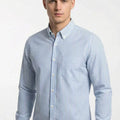 Striped Button-Down Shirt for Men - Light Blue - MEME