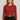 Striped Crop T-Shirt Long Sleeves For Women - Maroon - MEME