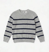 Striped Knit Sweater for Boys - Ecru - MEME