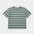 Striped T-Shirt for Boys - Sage Green - MEME