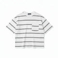 Striped T-Shirt for Boys - White & Black - MEME