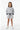 Striped Sweatshirt & Shorts Co-Ord Set for Girls - Navy - MEME