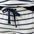 Striped Sweatshirt & Shorts Co-Ord Set for Girls - Navy - MEME