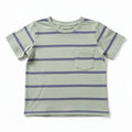 Striped T-Shirt for Baby Boys - Sage Green - MEME