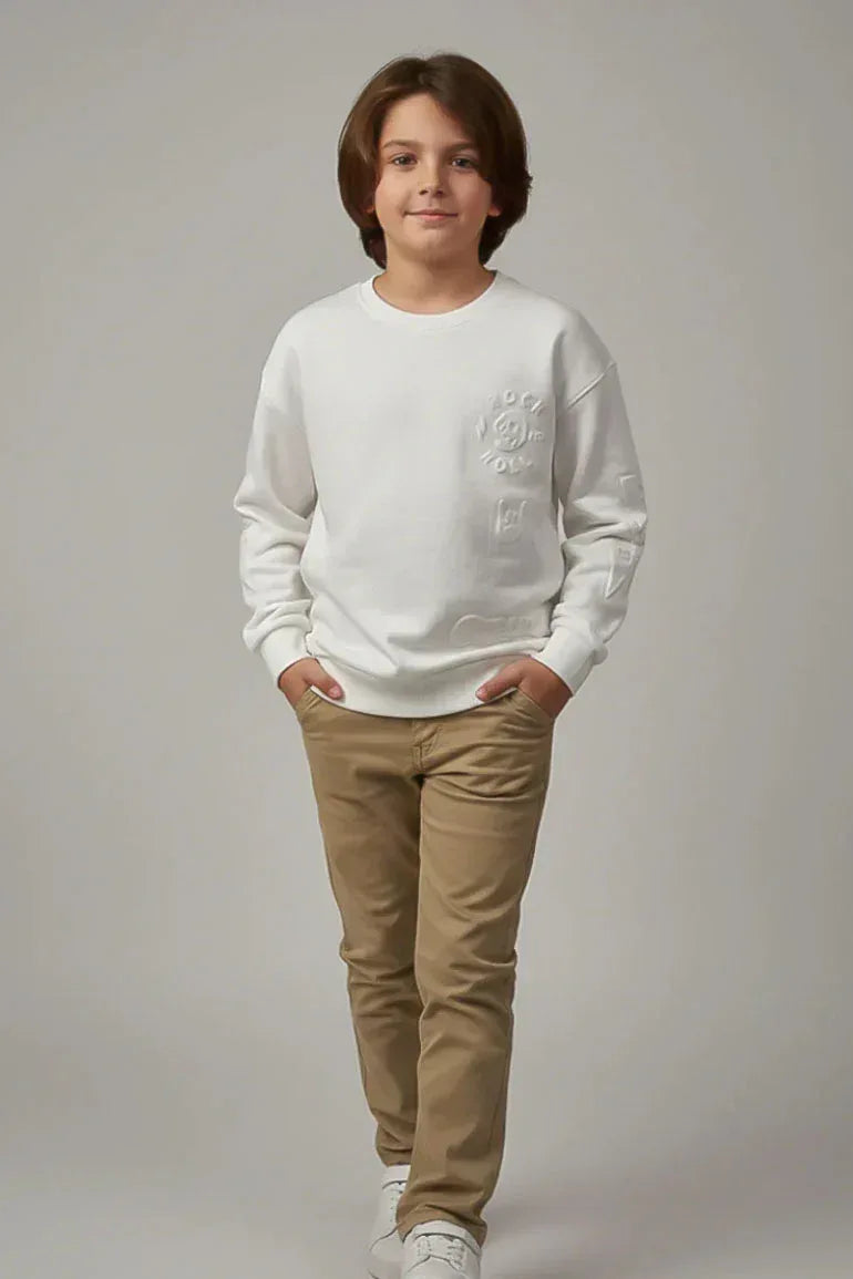 Sweatshirt for Boys - Off White - MEME