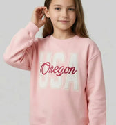 Sweatshirt For Girls - Sea Pink - MEME